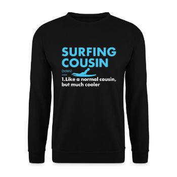 Sport Cousin Surfing - Unisex Pullover - Schwarz - Vorne - Alina (178cm) & Michal (187cm)
