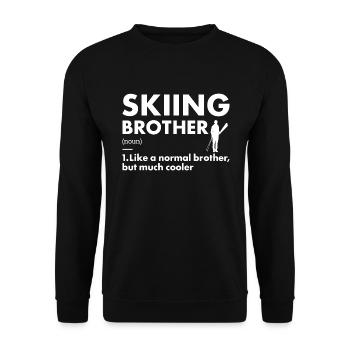 Sport Brother Skiing - Unisex Pullover - Schwarz - Vorne - Alina (178cm) & Michal (187cm)