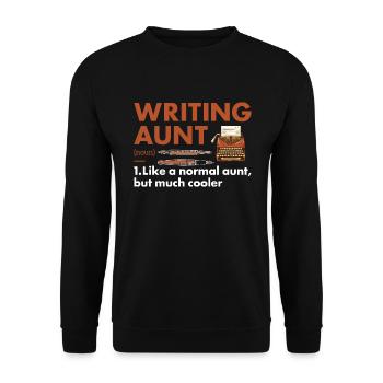 Writer Aunt Definition Writing - Unisex Sweatshirt - black - Front - Alina (178cm) & Michal (187cm)