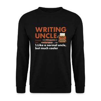 Writer Uncle Definition Writing - Unisex Sweatshirt - black - Front - Alina (178cm) & Michal (187cm)
