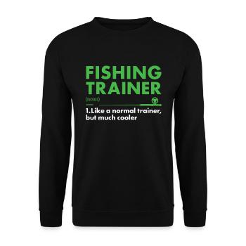 Fisher Trainer Définition Pêche - Sweat-shirt Unisexe - noir - Devant - Alina (178cm) & Michal (187cm)