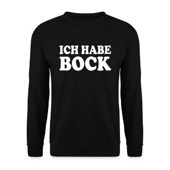 Ich habe bock - Unisex Pullover - Schwarz - Vorne - Alina (178cm) & Michal (187cm)