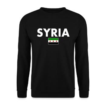 Syria - Unisex Sweatshirt - black - Front - Alina (178cm) & Michal (187cm)