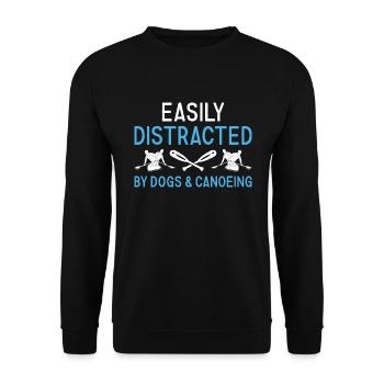 Canoeist Easily Distracted By Dogs And Canoeing - Unisex Sweatshirt - black - Front - Alina (178cm) & Michal (187cm)