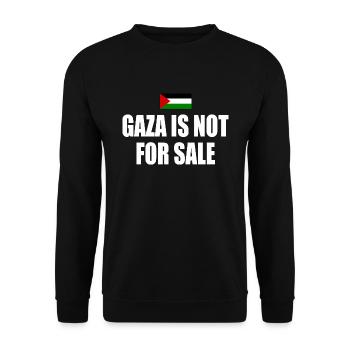 gaza is not for sale - Unisex Sweatshirt - black - Front - Alina (178cm) & Michal (187cm)