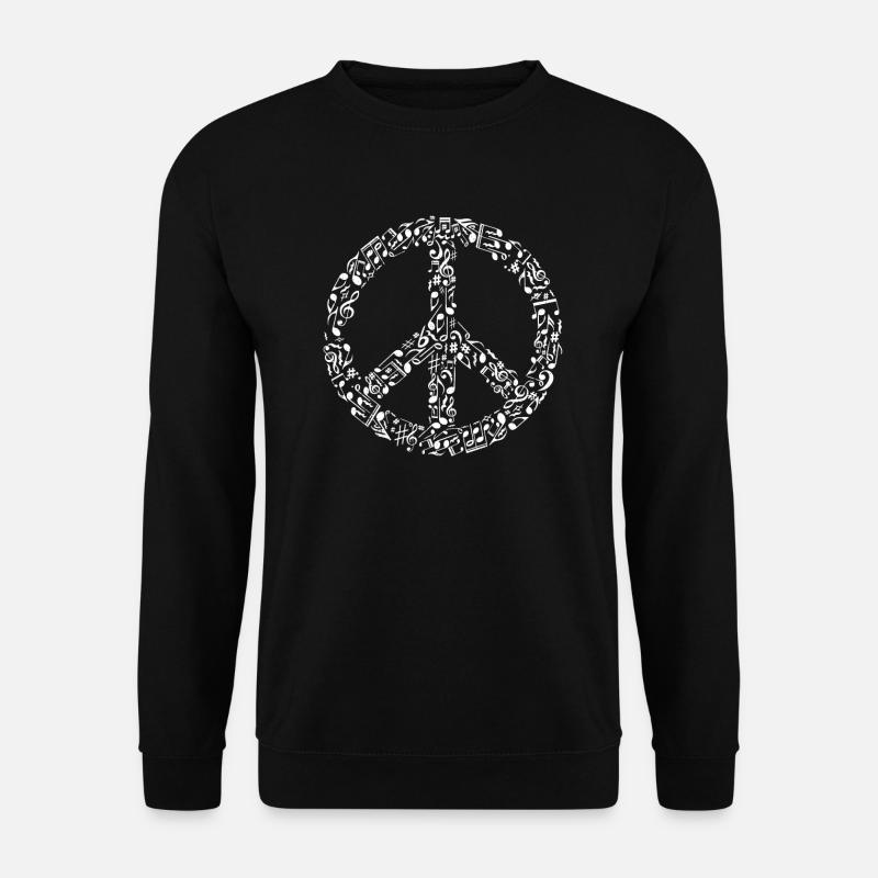 Peace sign music notes - Unisex Sweatshirt - black