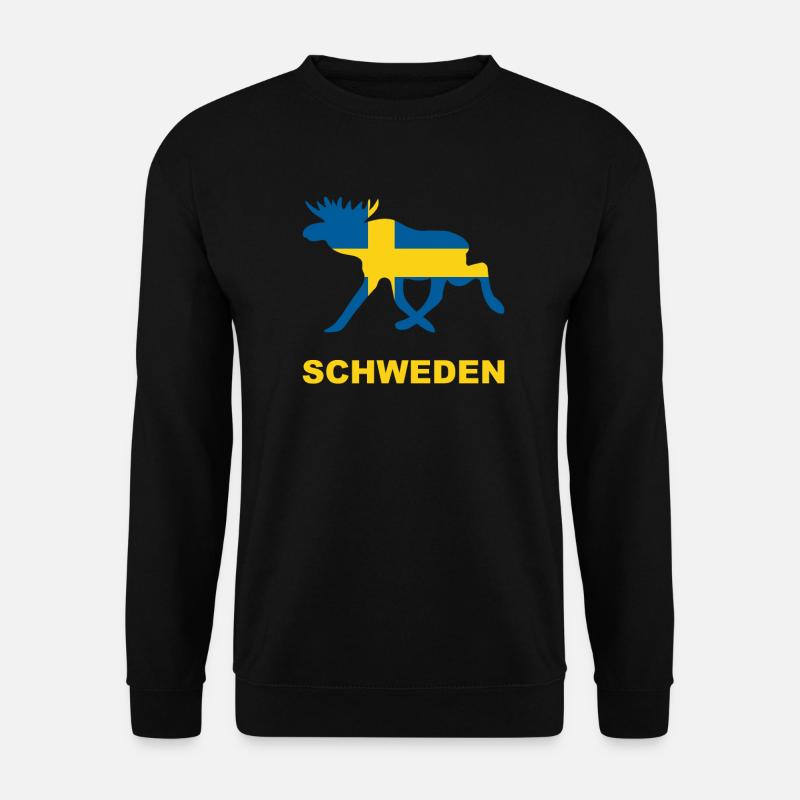 Sweden Moose Flag - Unisex Sweatshirt - black