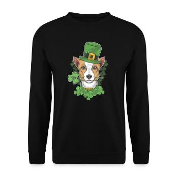 Chien irlandais | Chien doux St Patrick - Sweat-shirt Unisexe - noir - Devant - Alina (178cm) & Michal (187cm)