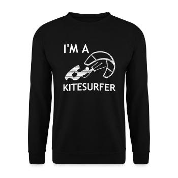 Ich bin ein Kitesurfer - Unisex Pullover - Schwarz - Vorne - Alina (178cm) & Michal (187cm)