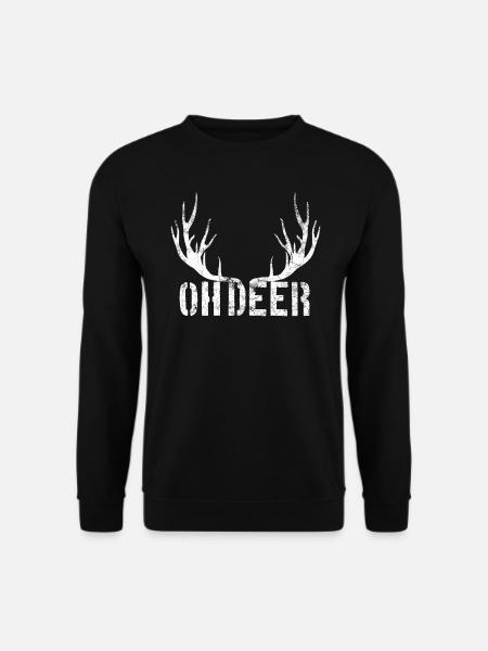 Deer Hunting Shirt"OH Deer" - Unisex Pullover - Schwarz