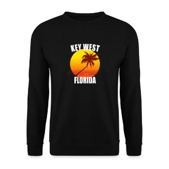 Key West Florida USA Palm Beach Sea Caribbean - Unisex Sweatshirt - black - Front - Alina (178cm) & Michal (187cm)