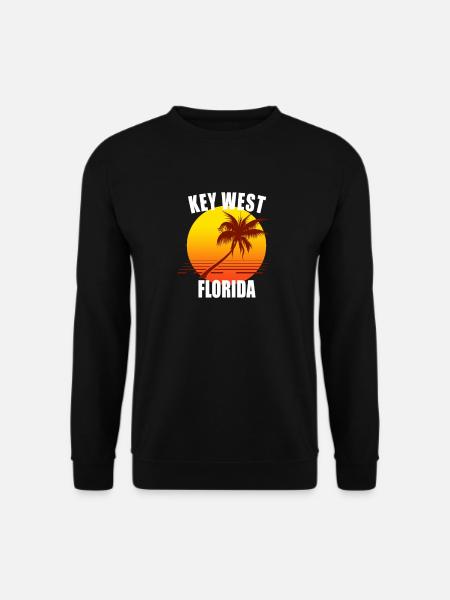 Key West Florida USA Palme Strand Meer Karibik - Unisex Pullover - Schwarz