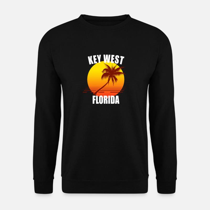 Key West Florida USA Palme Strand Meer Karibik - Unisex Pullover - Schwarz
