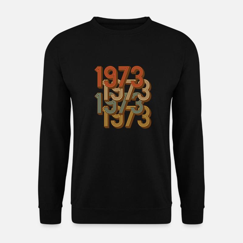 1973 Jahrgang Vintage Retro - Unisex Pullover - Schwarz