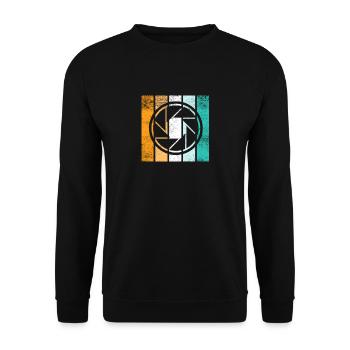 Photographer Photography Photography Retro Vintage - Unisex Sweatshirt - black - Front - Alina (178cm) & Michal (187cm)