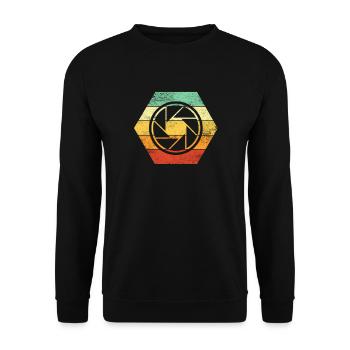 Fotograf Fotografie Fotografieren Bunt - Unisex Pullover - Schwarz - Vorne - Alina (178cm) & Michal (187cm)