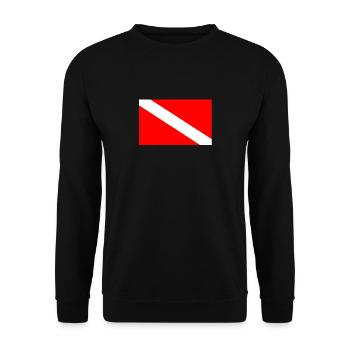 Diver's Flag Diving Flag Diver Gift - Unisex Sweatshirt - black - Front - Alina (178cm) & Michal (187cm)