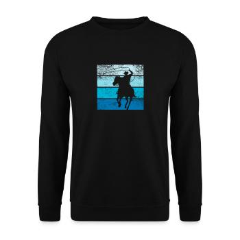Cow-boy - Sweat-shirt Unisexe - noir - Devant - Alina (178cm) & Michal (187cm)