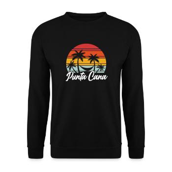 Punta Cana Dominican Republic Holidays - Unisex Sweatshirt - black - Front - Alina (178cm) & Michal (187cm)