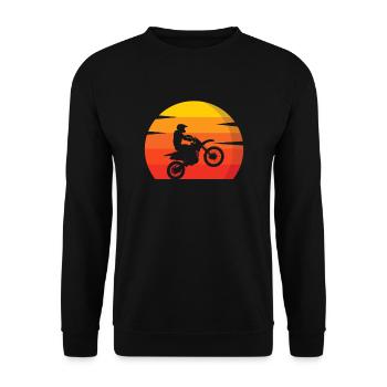 Motocross Retro Sunset Silhouette Motocross - Sweat-shirt Unisexe - noir - Devant - Alina (178cm) & Michal (187cm)