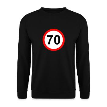 70th birthday - Unisex Sweatshirt - black - Front - Alina (178cm) & Michal (187cm)