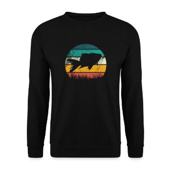 Aquarium Aquaristik Fisch Liebhaber Hobby - Unisex Pullover - Schwarz - Vorne - Alina (178cm) & Michal (187cm)