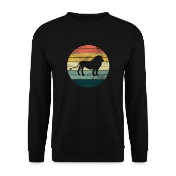 Lion - Sweat-shirt Unisexe - noir - Devant - Alina (178cm) & Michal (187cm)