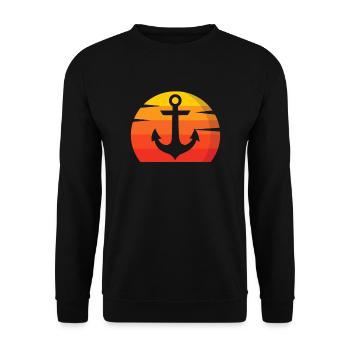 Ancre et soleil - Sweat-shirt Unisexe - noir - Devant - Alina (178cm) & Michal (187cm)
