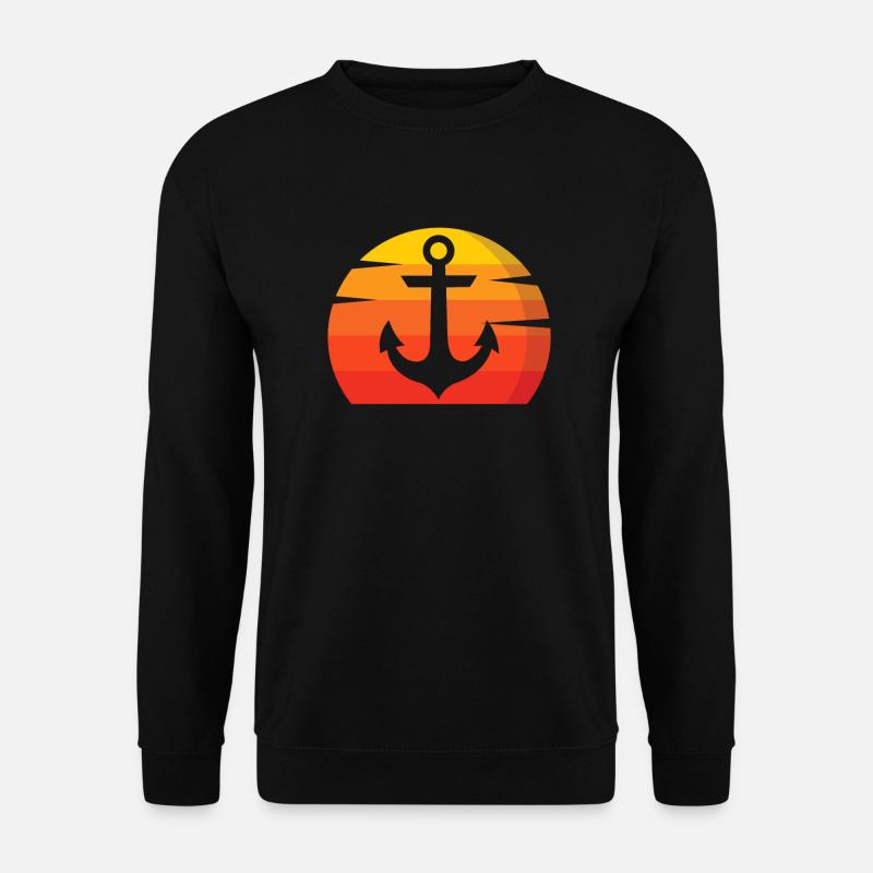 Anchor and sun - Unisex Sweatshirt - black