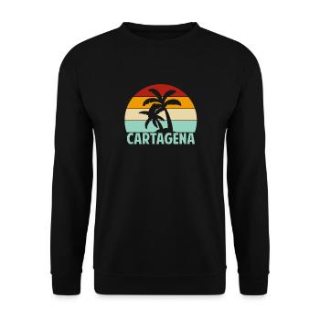 Carthagène - Sweat-shirt Unisexe - noir - Devant - Alina (178cm) & Michal (187cm)