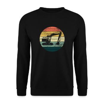 Excavators Excavator drivers Excavators Construction site Road construction - Unisex Sweatshirt - black - Front - Alina (178cm) & Michal (187cm)