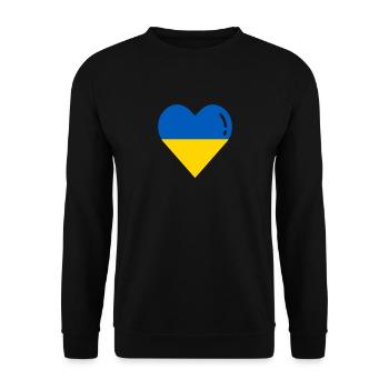 Ukraine Flag Kiev - Unisex Sweatshirt - black - Front - Alina (178cm) & Michal (187cm)