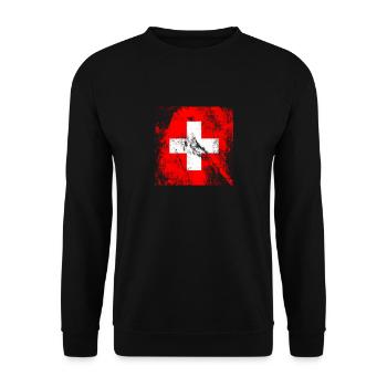 Suisse - Sweat-shirt Unisexe - noir - Devant - Alina (178cm) & Michal (187cm)