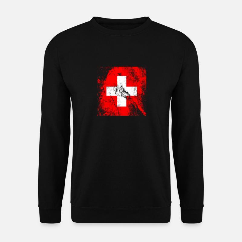 Schweiz - Unisex Pullover - Schwarz