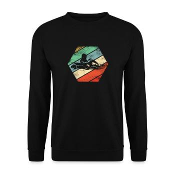 Kart Go-Kart Racing Go-Kart Kart Driver - Sweat-shirt Unisexe - noir - Devant - Alina (178cm) & Michal (187cm)