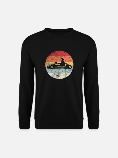 Vintage Kart Retro Go-Kart Geschenkidee - Unisex Pullover - Schwarz