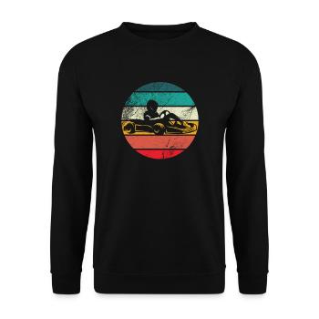 Kart Go-Kart Racing Go-Kart Kart Driver - Sweat-shirt Unisexe - noir - Devant - Alina (178cm) & Michal (187cm)