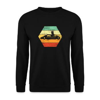 Kart Go-Kart Racing Go-Kart Kart Driver - Sweat-shirt Unisexe - noir - Devant - Alina (178cm) & Michal (187cm)