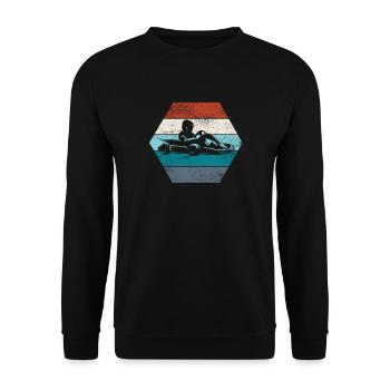 Kart Go-Kart Racing Go-Kart Kart Driver - Sweat-shirt Unisexe - noir - Devant - Alina (178cm) & Michal (187cm)