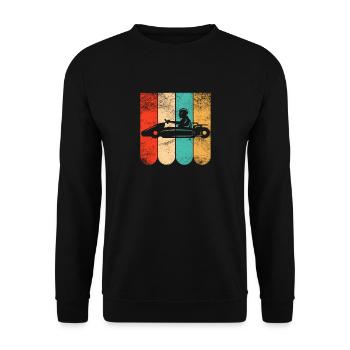 Kart Go-Kart Racing Go-Kart Kart Driver - Sweat-shirt Unisexe - noir - Devant - Alina (178cm) & Michal (187cm)