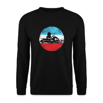 GoKart - Kartsport - Kart - Go Kart - Unisex Pullover - Schwarz - Vorne - Alina (178cm) & Michal (187cm)