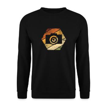 Photographie rétro pour photographe Appareil photo vintage - Sweat-shirt Unisexe - noir - Devant - Alina (178cm) & Michal (187cm)