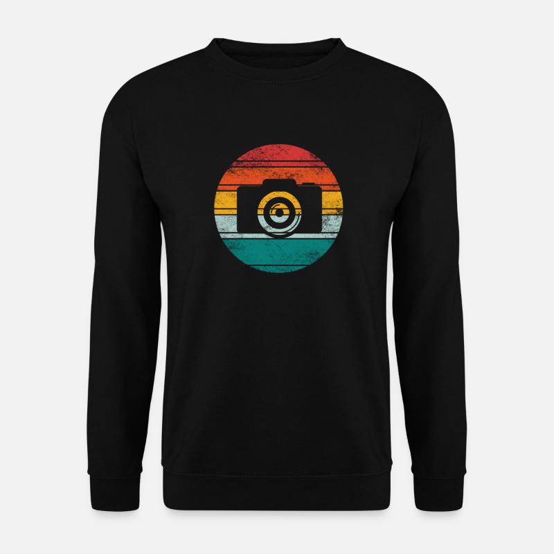 Fotograf Fotografen Retro Vintage Kamera Geschenk - Unisex Pullover - Schwarz