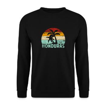 Honduras Souvenir Palmiers Été Soleil Mer Plage - Sweat-shirt Unisexe - noir - Devant - Alina (178cm) & Michal (187cm)