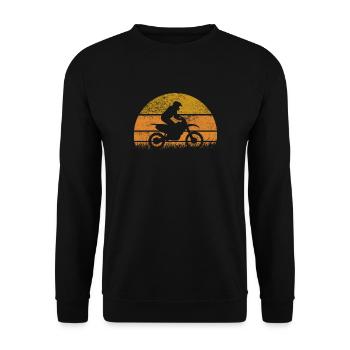 Motocross Dirt Bike Rétro Supercross Vintage MX - Sweat-shirt Unisexe - noir - Devant - Alina (178cm) & Michal (187cm)