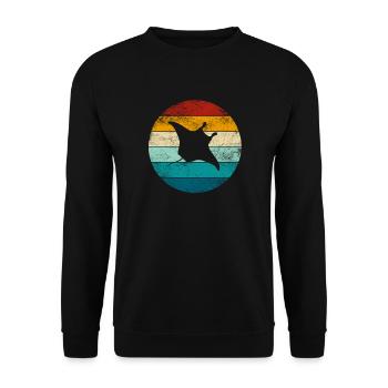 Stingray Manta Rays Retro Cadeau - Sweat-shirt Unisexe - noir - Devant - Alina (178cm) & Michal (187cm)