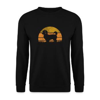 Bollipoo Chien Race De Chien Cadeau Chien Bollipoo - Sweat-shirt Unisexe - noir - Devant - Alina (178cm) & Michal (187cm)