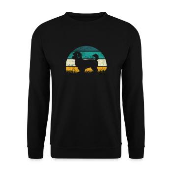 Bollipoo Retro Vintage Coloré - Sweat-shirt Unisexe - noir - Devant - Alina (178cm) & Michal (187cm)