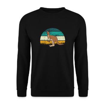 Känguru - Unisex Pullover - Schwarz - Vorne - Alina (178cm) & Michal (187cm)