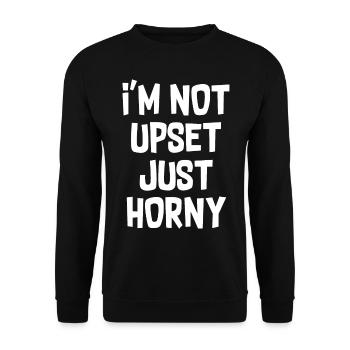 Je ne suis pas contrarié juste excité Drôle Graphique - Sweat-shirt Unisexe - noir - Devant - Alina (178cm) & Michal (187cm)